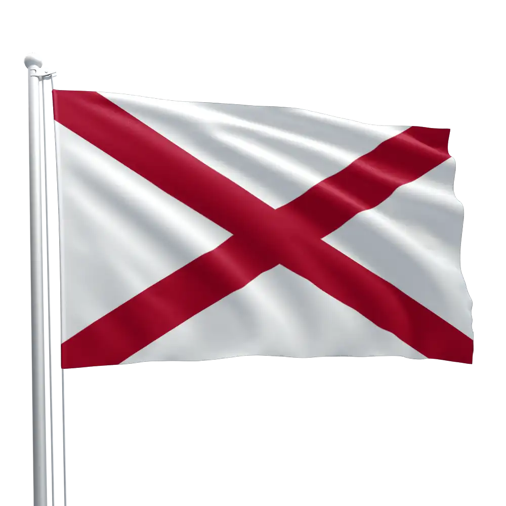 Show Your Southern Pride! Super Tough Alabama State Flag – 12x18 Inch, Durable Printed Polyester