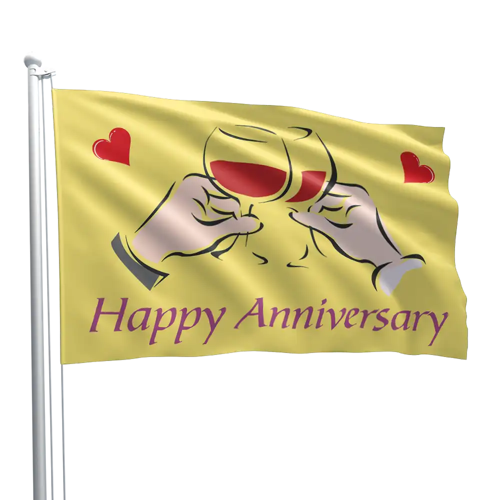 Happy Anniversary Flag (design 2)