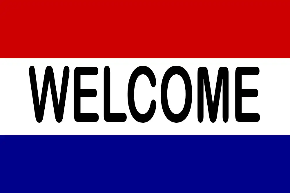Welcome Message Flag