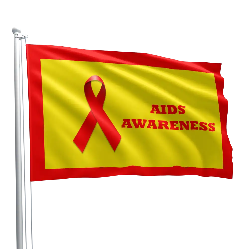 Aids Awareness Flag