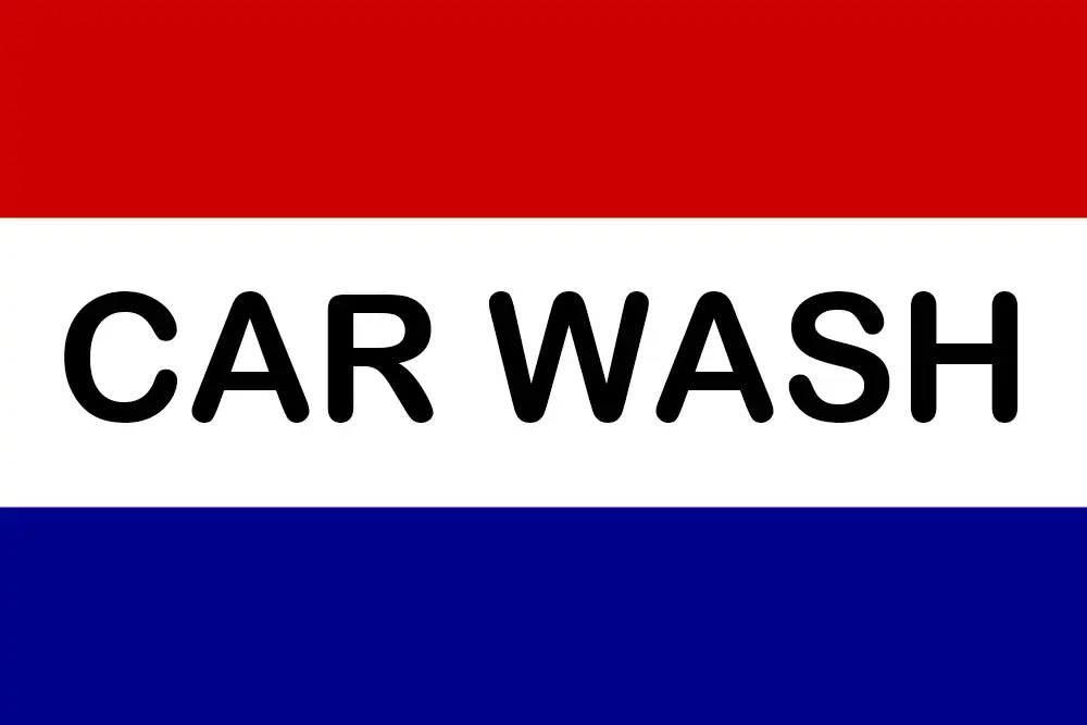 Car Wash Message Flag