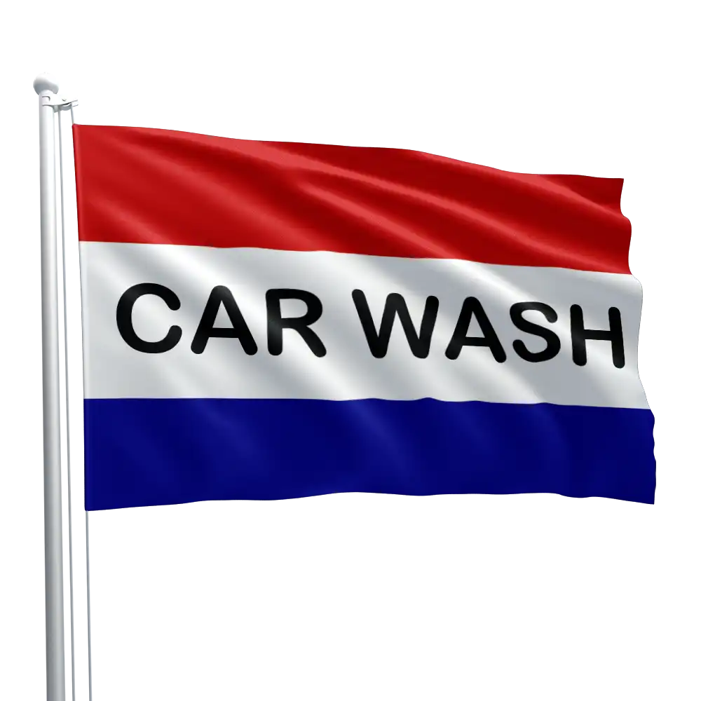 Car Wash Message Flag