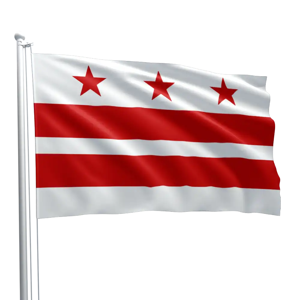 DC Statehood of Green Party Flag