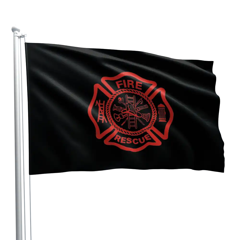 Fire & Rescue Flag (black)