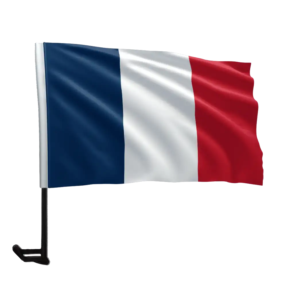 France Car Flag