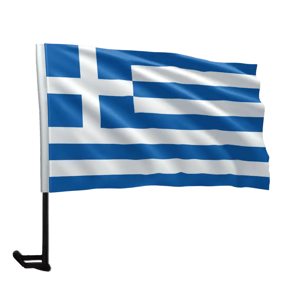 Greece Car Flag