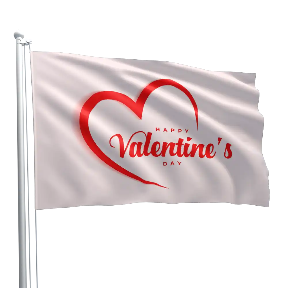 Happy Valentine's Day Flag