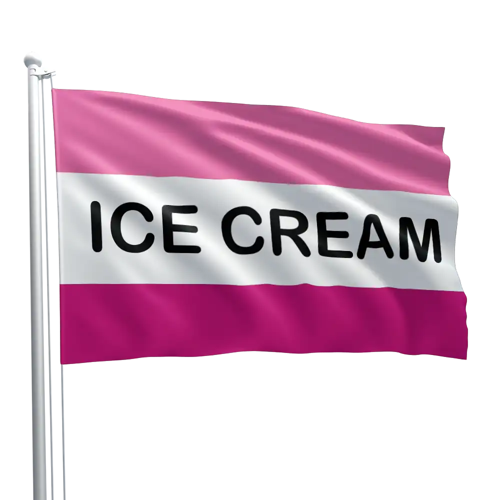 Ice Cream Parlor Message Flag