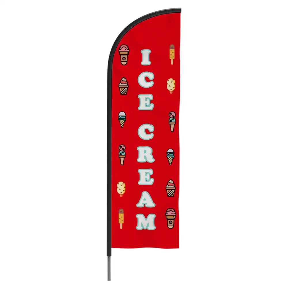 Ice Cream Parlor Feather Flag