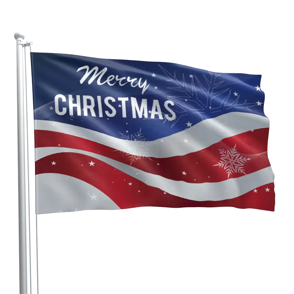 Merry Christmas Day Flag