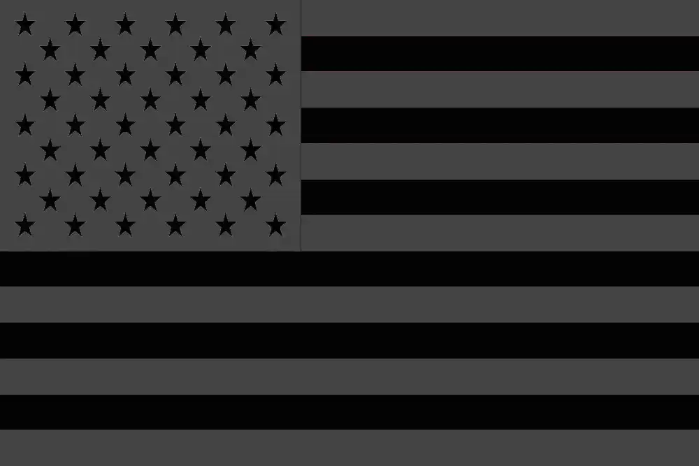 All Black American Flag