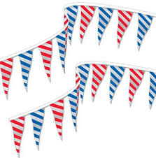 Pennant Streamer with Stripes (25M)